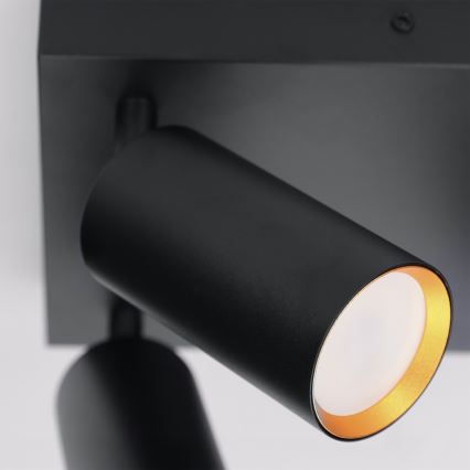 Brilagi - LED RGBW zatemnljivo točkovno svetilo SELE SQUARE 4xGU10/6,5W/230V 2700-6500K črno/zlato