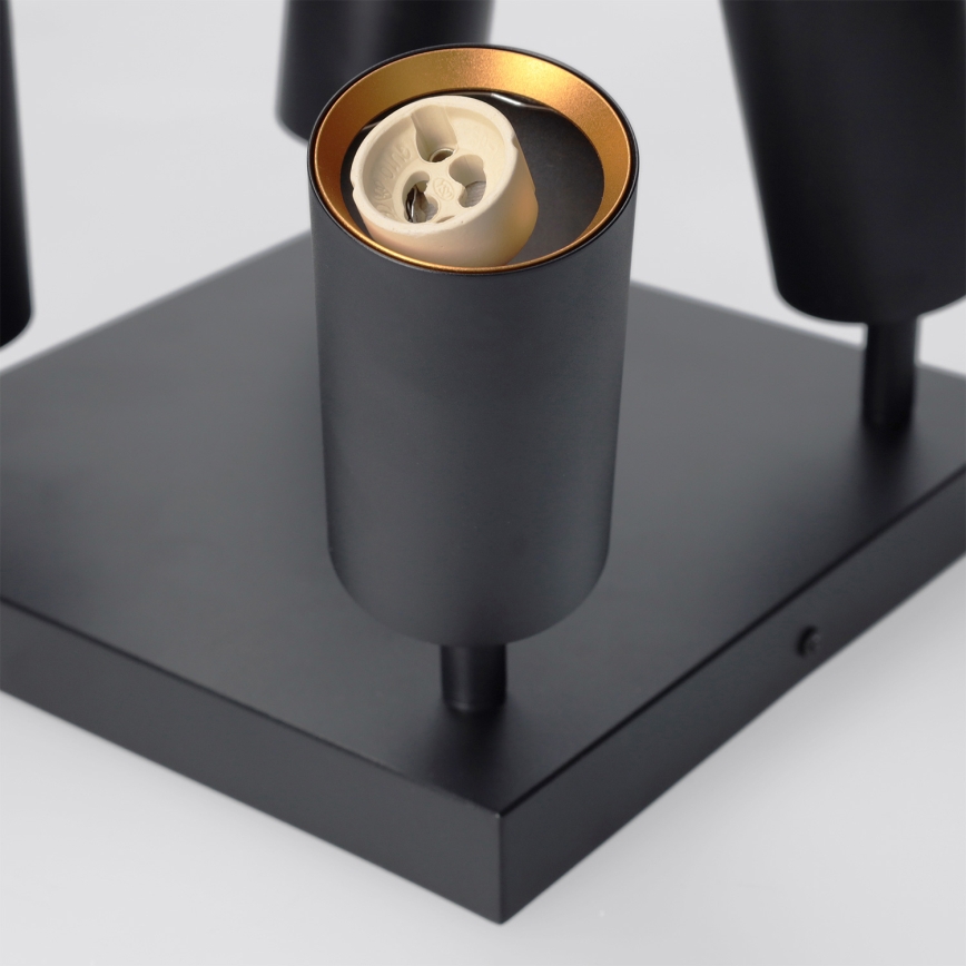 Brilagi - LED RGBW zatemnljivo točkovno svetilo SELE SQUARE 4xGU10/6,5W/230V 2700-6500K črno/zlato