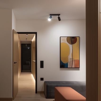 Brilagi - LED RGBW zatemnljivo točkovno svetilo SELE 2xGU10/4,8W/230V 3000K črna/zlata + daljinski upravljalnik