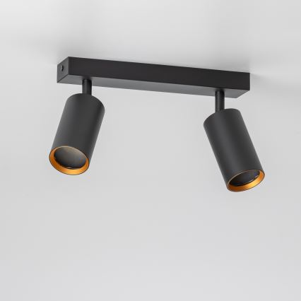 Brilagi - LED RGBW zatemnljivo točkovno svetilo SELE 2xGU10/4,8W/230V 3000K črna/zlata + daljinski upravljalnik