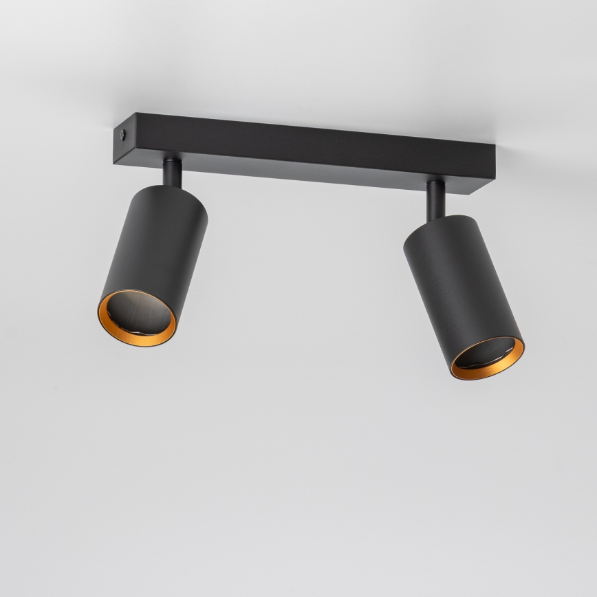 Brilagi - LED RGBW zatemnljivo točkovno svetilo SELE 2xGU10/6W/230V 3000K črna/zlata + daljinski upravljalnik