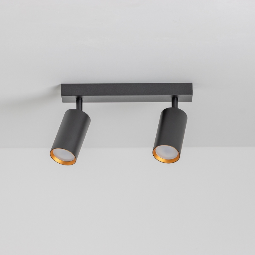 Brilagi - LED RGBW zatemnljivo točkovno svetilo SELE 2xGU10/6W/230V 3000K črna/zlata + daljinski upravljalnik