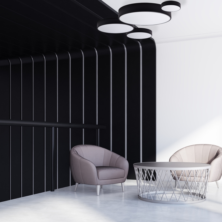 BRILAGI - LED RGBW zatemnjivo kopalniško stropno svetilo CLARE, 2xE27/12W/230V, 2700–6500K, premer 30 cm, IP54, Wi‑Fi, črno