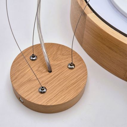 Brilagi - LED RGBW zatemljiv viseči lestenec CARVALHO 2xE27/15W/230V 2700-6500K Wi-Fi hrast premer 37 cm