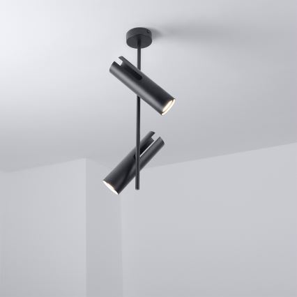 Brilagi - LED RGBW zatemljiv lestenec na drogu BRANCH 2xGU10/6,5W/230V 2700-6500K črna