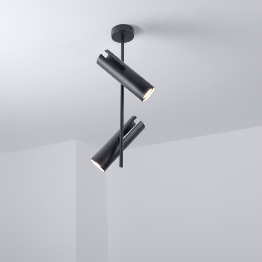Brilagi - LED RGBW zatemljiv lestenec na drogu BRANCH 2xGU10/6,5W/230V 2700-6500K črna