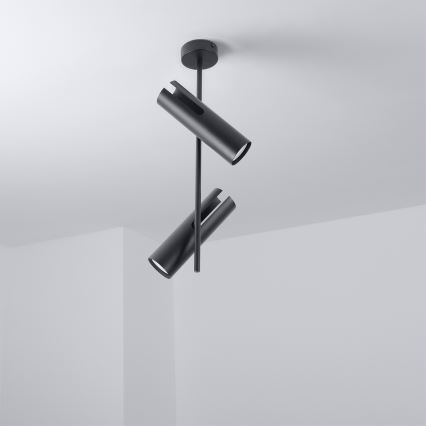 Brilagi - LED RGBW zatemljiv lestenec na drogu BRANCH 2xGU10/6,5W/230V 2700-6500K črna