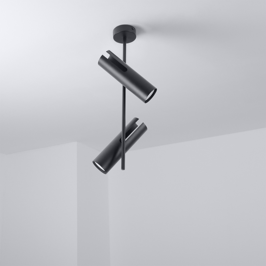 Brilagi - LED RGBW zatemljiv lestenec na drogu BRANCH 2xGU10/6,5W/230V 2700-6500K črna