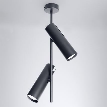 Brilagi - LED RGBW zatemljiv lestenec na drogu BRANCH 2xGU10/6,5W/230V 2700-6500K črna