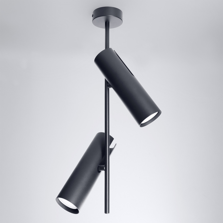 Brilagi - LED RGBW zatemljiv lestenec na drogu BRANCH 2xGU10/6,5W/230V 2700-6500K črna
