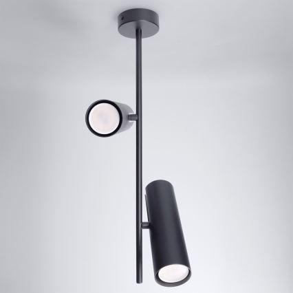 Brilagi - LED RGBW zatemljiv lestenec na drogu BRANCH 2xGU10/6,5W/230V 2700-6500K črna