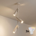 Brilagi - LED RGBW zatemljiv lestenec na drogu BRANCH 3xGU10/6,5W/230V 2700-6500K bež