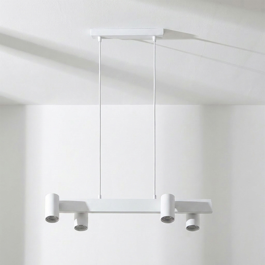 Brilagi - LED RGBW z možnostjo zatemnitve lestenec na jeklenem kablu SELE 4xGU10/6,5W/230V 2700-6500K bela