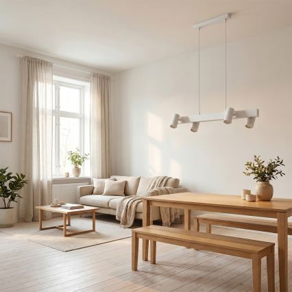 Brilagi - LED RGBW z možnostjo zatemnitve lestenec na jeklenem kablu SELE 4xGU10/6,5W/230V 2700-6500K bela