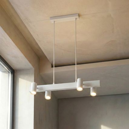 Brilagi - LED RGBW z možnostjo zatemnitve lestenec na jeklenem kablu SELE 4xGU10/6,5W/230V 2700-6500K bela