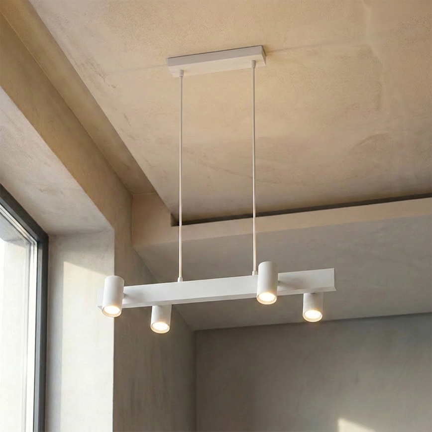 Brilagi - LED RGBW z možnostjo zatemnitve lestenec na jeklenem kablu SELE 4xGU10/6,5W/230V 2700-6500K bela