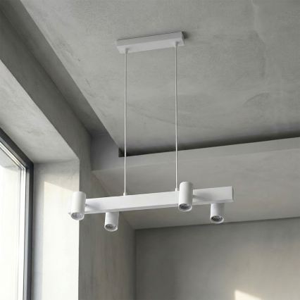 Brilagi - LED RGBW z možnostjo zatemnitve lestenec na jeklenem kablu SELE 4xGU10/6,5W/230V 2700-6500K bela