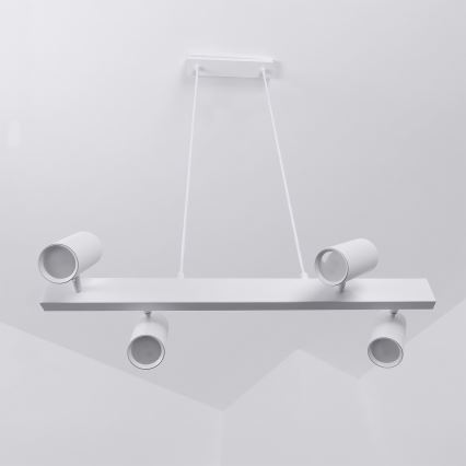 Brilagi - LED RGBW z možnostjo zatemnitve lestenec na jeklenem kablu SELE 4xGU10/6,5W/230V 2700-6500K bela