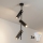 Brilagi - LED RGBW zatemljiv lestenec na palici BRANCH 3xGU10/6,5W/230V 2700-6500K črna