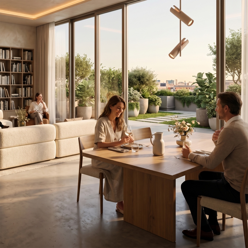 Brilagi - LED RGBW zatemljiv lestenec na palici BRANCH 2xGU10/6,5W/230V 2700-6500K bež