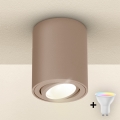 Brilagi - LED RGBW zatemljiv vgradni reflektor MIA 1xGU10/4,8W/230V 3000K 100x80 mm bež + daljinski upravljalnik