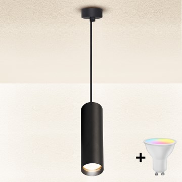 Brilagi - LED RGBW zatemljiv viseči lestenec na kablu SELE 1xGU10/4,8W/230V 3000K črna + daljinski upravljalnik