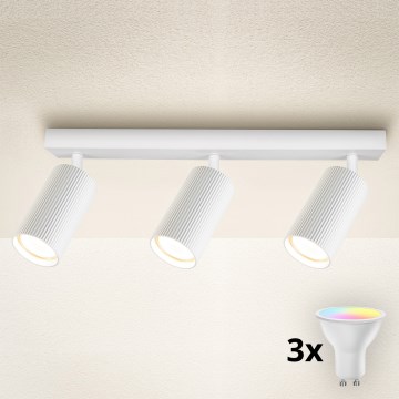 Brilagi - LED RGBW zatemljivo točkovno svetilo SELE MODERN 3xGU10/6,5W/230V 2700-6500K Wi-Fi bela