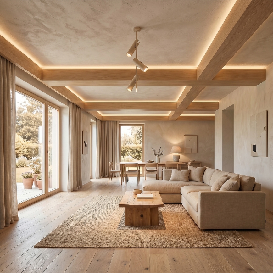 Brilagi - LED RGBW zatemljiv lestenec na drogu BRANCH 3xGU10/6,5W/230V 2700-6500K bež