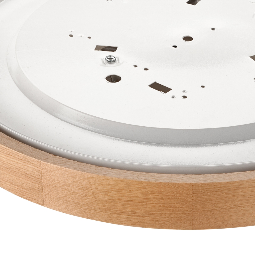 Brilagi - LED RGBW zatemnjevalno stropno svetilo CARVALHO 3xE27/15W/230V 2700-6500K Wi-Fi hrast, premer 47,5 cm