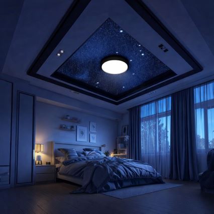 Brilagi - LED RGBW zatemnjevalna stropna svetilka VIBE LED/36W/230V 3000-6500K premer 40 cm črna + daljinski upravljalnik