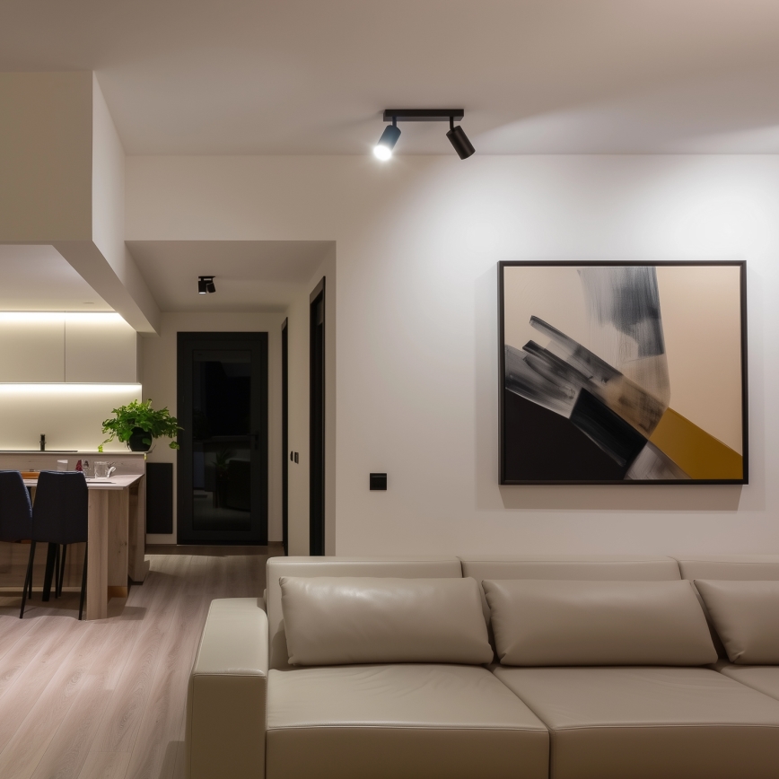 Brilagi - LED RGBW zatemnljivo točkovno svetilo SELE 2xGU10/4,8W/230V 3000K črna + daljinski upravljalnik
