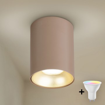 Brilagi - LED RGBW zatemnjevalna točkovna svetilka TRINE 1xGU10/30W/230V 2700-6500K Wi-Fi bež/zlata
