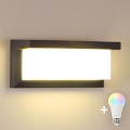 Brilagi - LED RGBW zatemnjevalna zunanja stenska svetilka BRICKY 1xE27/9W/230V 2700-6500K antracit IP54