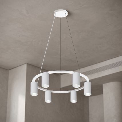 Brilagi - LED RGBW Zatemljiv lestenec na žici SELE 6xGU10/6,5W/230V 2700-6500K bela + daljinski upravljalnik