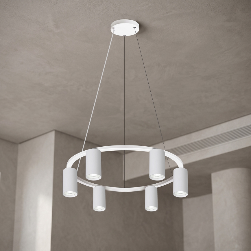 Brilagi - LED RGBW Zatemljiv lestenec na žici SELE 6xGU10/6,5W/230V 2700-6500K bela + daljinski upravljalnik
