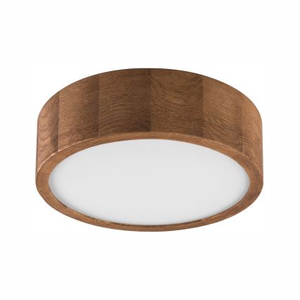 Brilagi - LED RGBW zatemnjiva stropna svetilka CARVALHO 1xE27/9W/230V 2700-6500K Wi-Fi hrast, premer 27,5 cm
