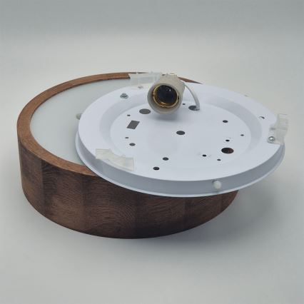 Brilagi - LED RGBW zatemnjiva stropna svetilka CARVALHO 1xE27/9W/230V 2700-6500K Wi-Fi hrast, premer 27,5 cm