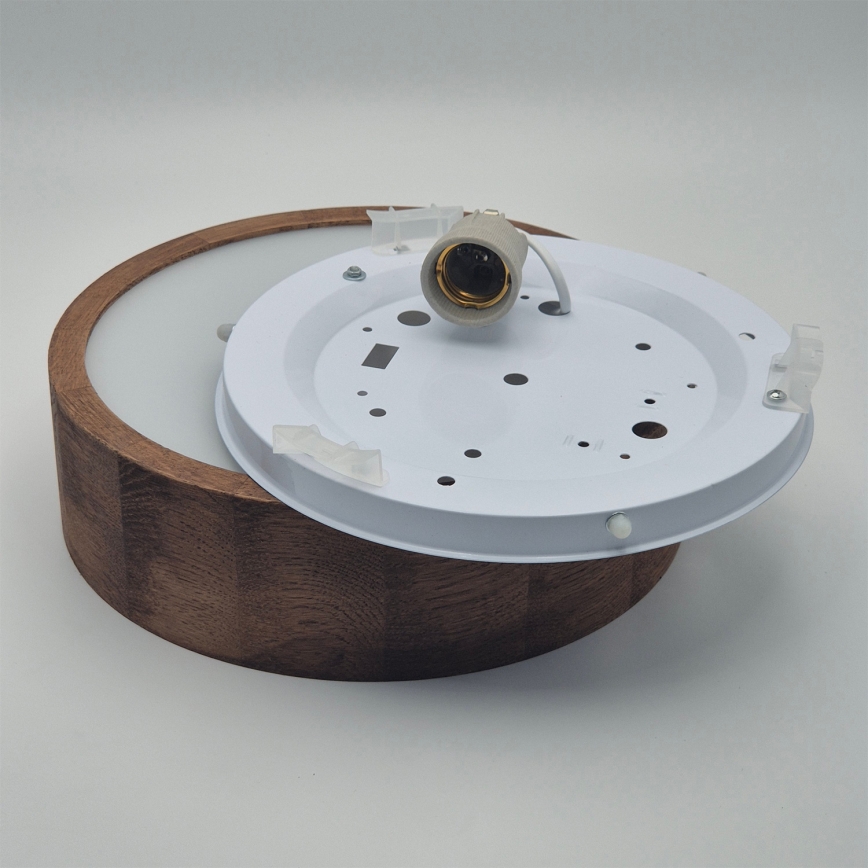 Brilagi - LED RGBW zatemnjiva stropna svetilka CARVALHO 1xE27/9W/230V 2700-6500K Wi-Fi hrast, premer 27,5 cm