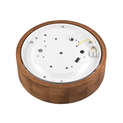 Brilagi - LED RGBW zatemnjiva stropna svetilka CARVALHO 1xE27/9W/230V 2700-6500K Wi-Fi hrast, premer 27,5 cm