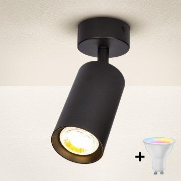 Brilagi - LED RGBW zatemnjevalno točkovno svetilo SELE 1xGU10/4,8W/230V 3000K črna + daljinski upravljalnik