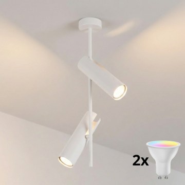 Brilagi - LED RGBW zatemnjiv lestenec na drogu BRANCH 2xGU10/6,5W/230V 2700-6500K bela