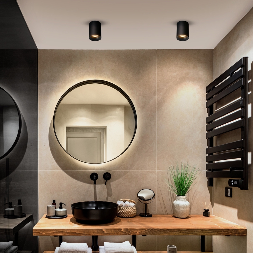 Brilagi - LED RGBW zatemljivo točkovno svetilo TRINE 1xGU10/4,8W/230V 3000K črna + daljinski upravljalnik