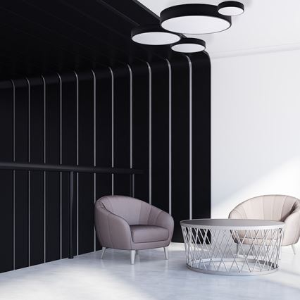 Brilagi - LED RGBW zatemnljivo stropno svetilo CLARE 2xE27/9W/230V 2700-6500K premer 30 cm Wi-Fi črna