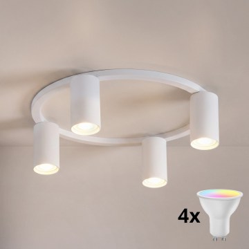 Brilagi - LED RGBW zatemnjiva stropna svetilka SELE 4xGU10/6,5W/230V 2700-6500K bela