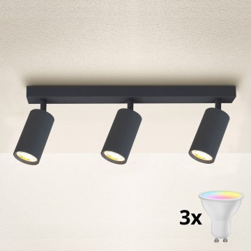 Brilagi - LED RGBW zatemnjiva točkovna svetilka SELE 3xGU10/6W/230V 3000K antracit + daljinski upravljalnik