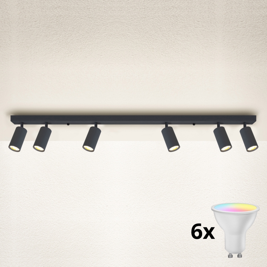 Brilagi - LED RGBW zatemnjiva točkovna svetilka SELE 6xGU10/6,5W/230V 2700-6500K antracit