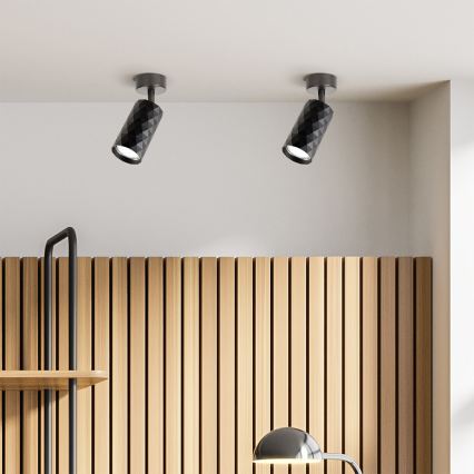Brilagi - LED RGBW zatemnjiva točkovna svetilka SELE DIAMANT 1xGU10/4,8W/230V 3000K črna + z daljinskim upravljalnikom