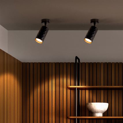 Brilagi - LED RGBW zatemnjiva točkovna svetilka SELE DIAMANT 1xGU10/4,8W/230V 3000K črna + z daljinskim upravljalnikom