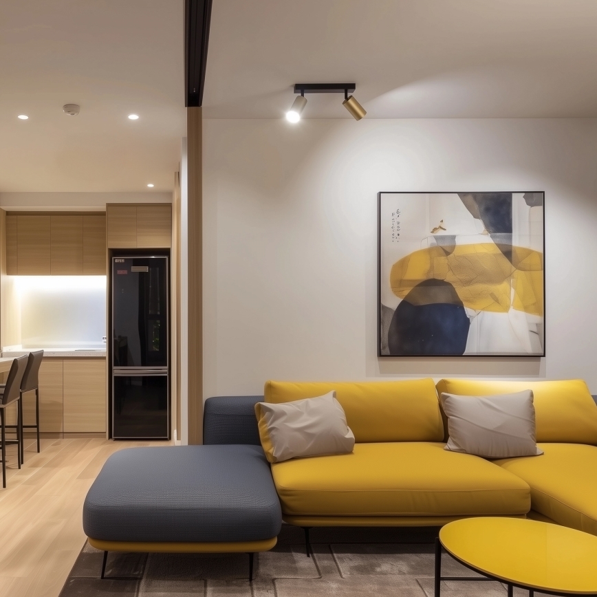 Brilagi - LED RGBW točkovna svetilka SELE GOLDEN z možnostjo zatemnitve 2xGU10/6W/230V 3000K črna/zlata + daljinski upravljalnik