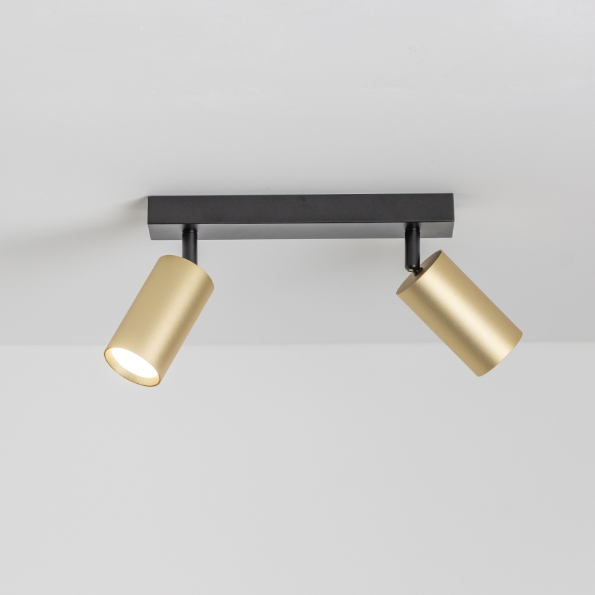 Brilagi - LED RGBW točkovna svetilka SELE GOLDEN z možnostjo zatemnitve 2xGU10/6W/230V 3000K črna/zlata + daljinski upravljalnik